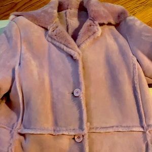 Amazing rare pink 100% shearling 3/4 length coat